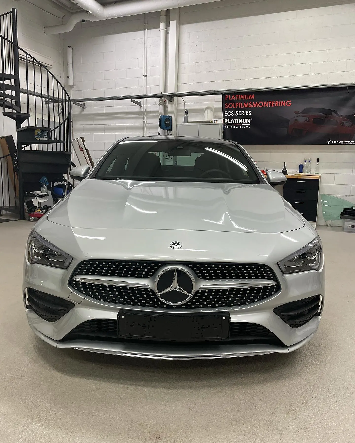 Mercedes med monterad solfilm